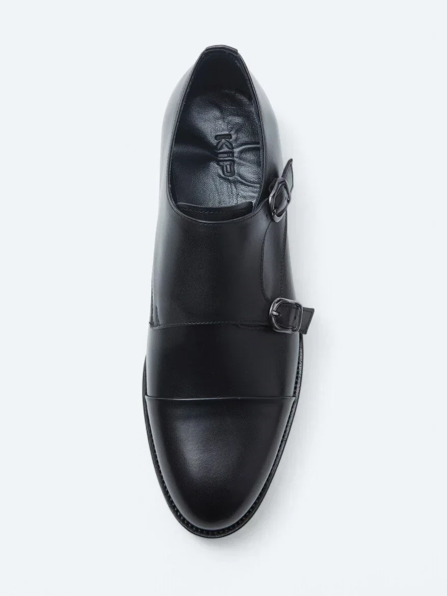 Black Leather Classical Shoes - 3