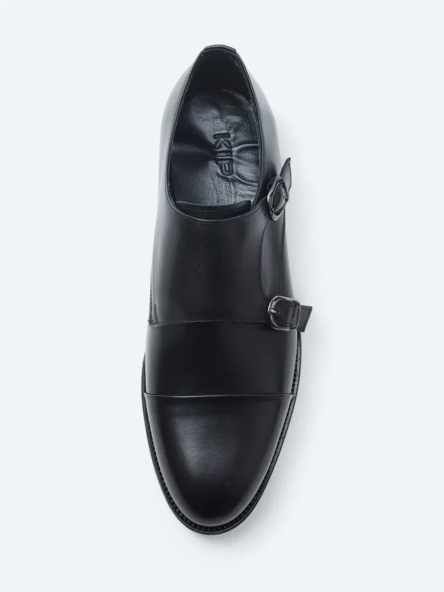 Black Leather Classical Shoes - 3