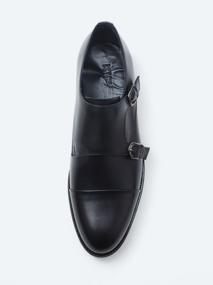 Black Leather Classical Shoes - 3