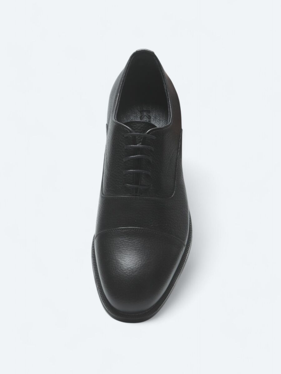 Black Leather Classical Shoes - 3