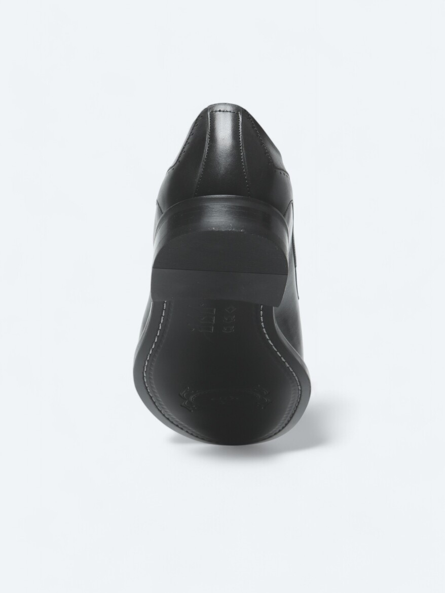 Black Leather Classical Shoes - 4