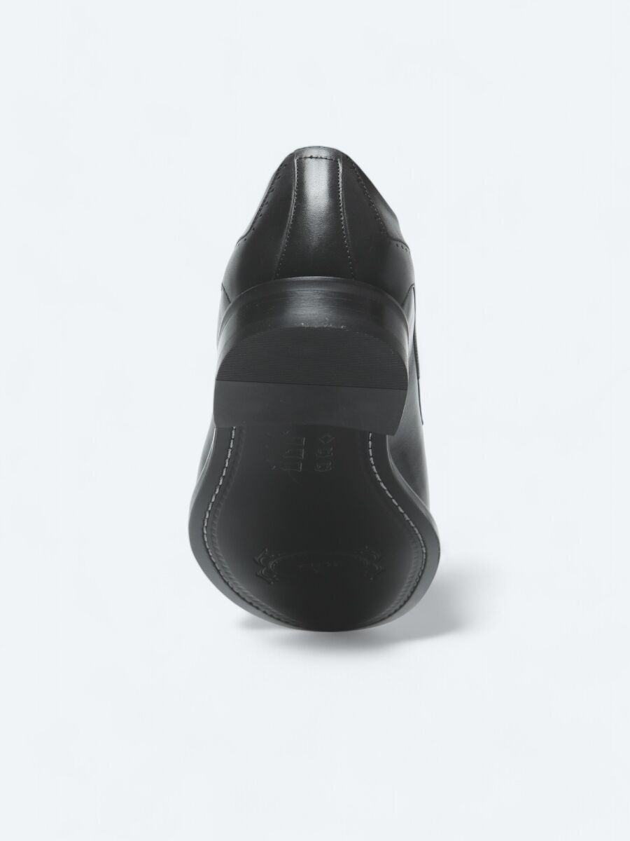 Black Leather Classical Shoes - 4