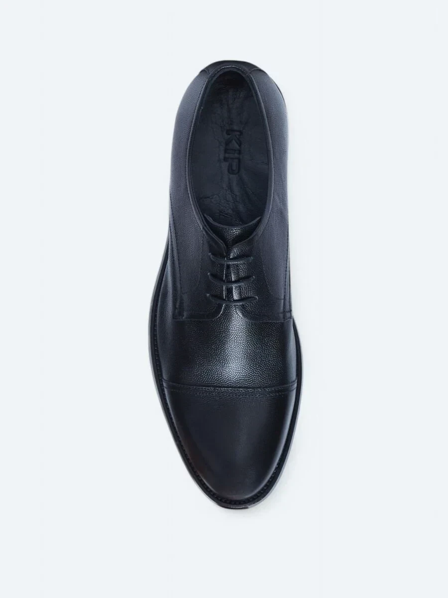 Black Leather Classical Shoes - 3