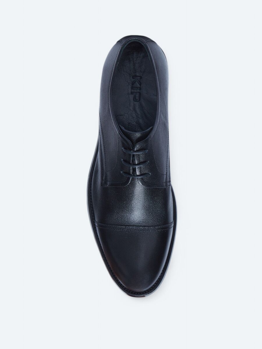Black Leather Classical Shoes - 3