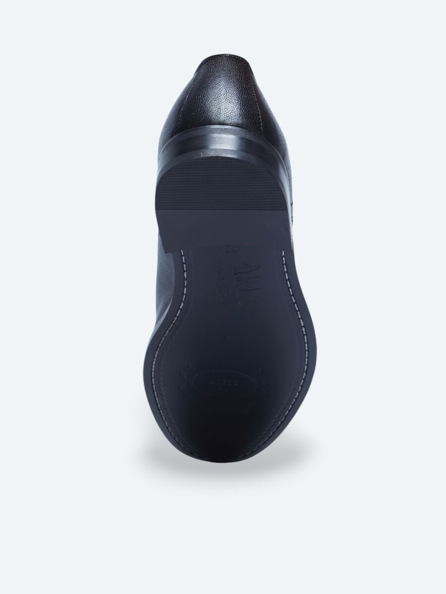 Black Leather Classical Shoes - 4