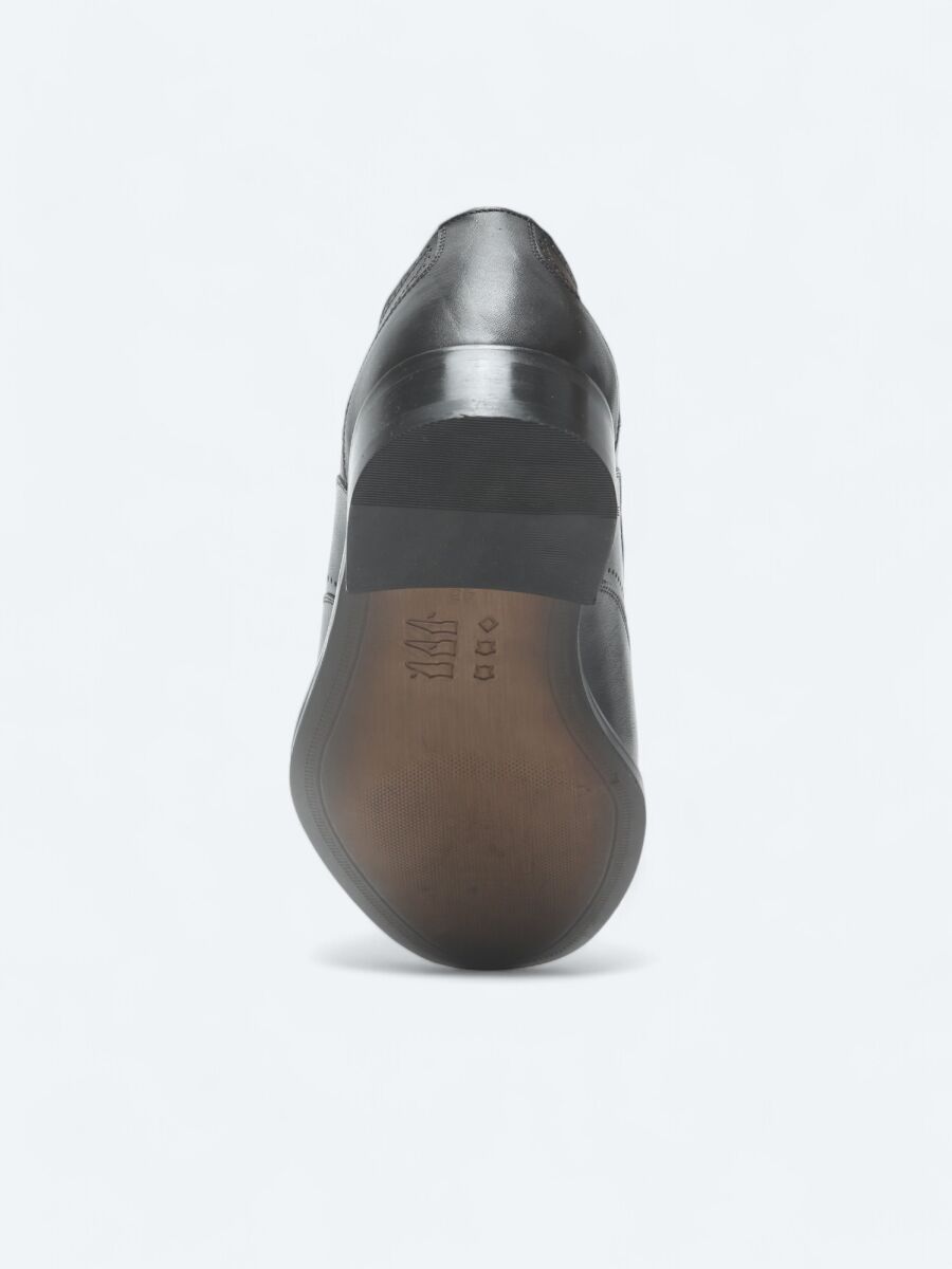 Black Leather Classical Shoes - 4