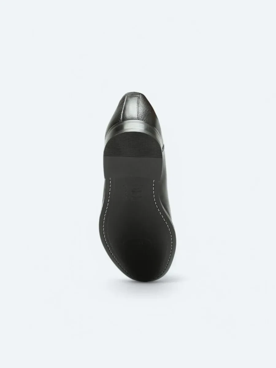 Black Leather Classical Shoes - 4