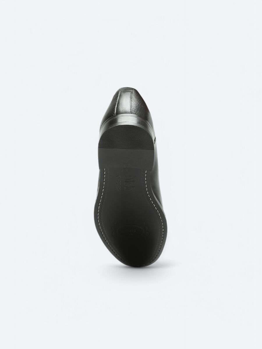 Black Leather Classical Shoes - 4