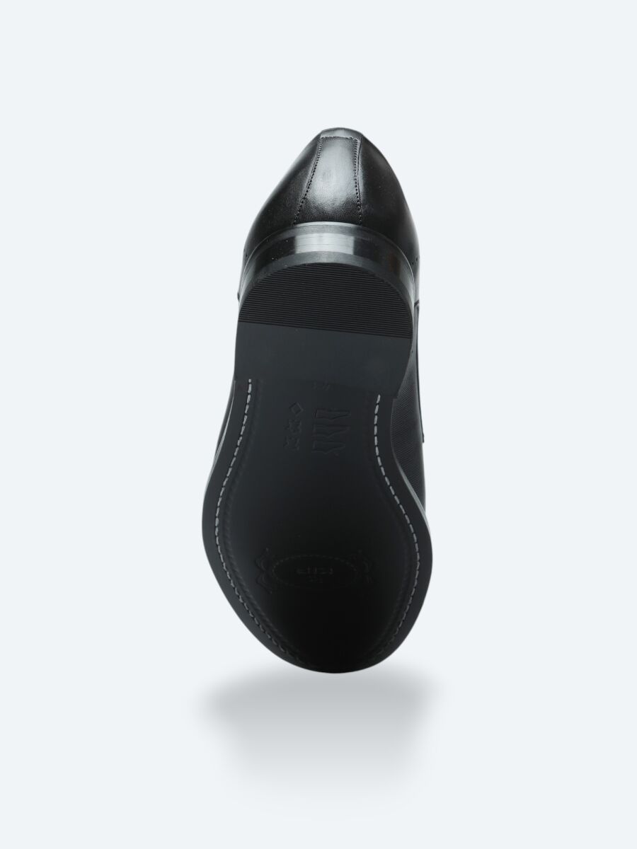 Black Leather Classical Shoes - 4