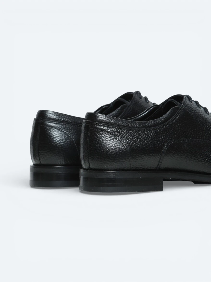 Black Leather Classical Shoes - 5