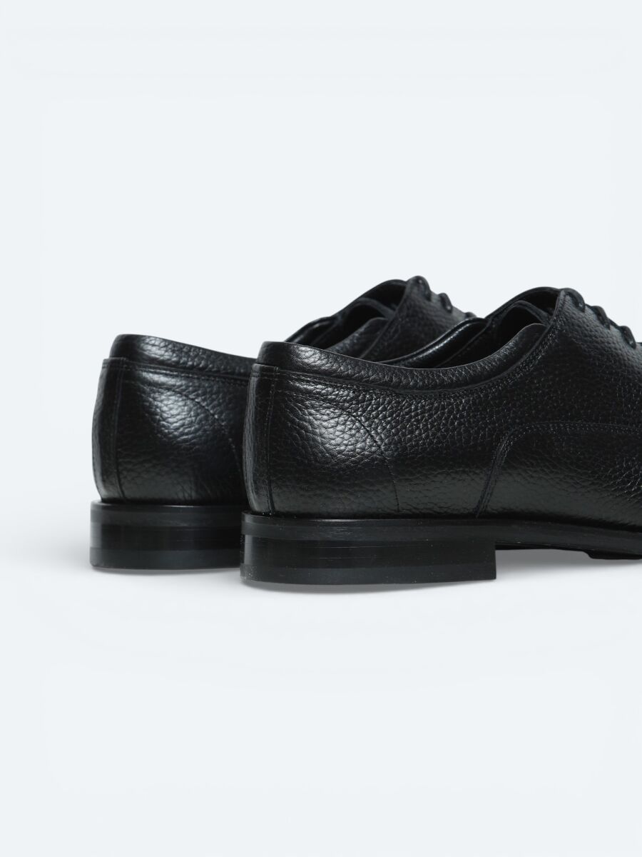 Black Leather Classical Shoes - 5