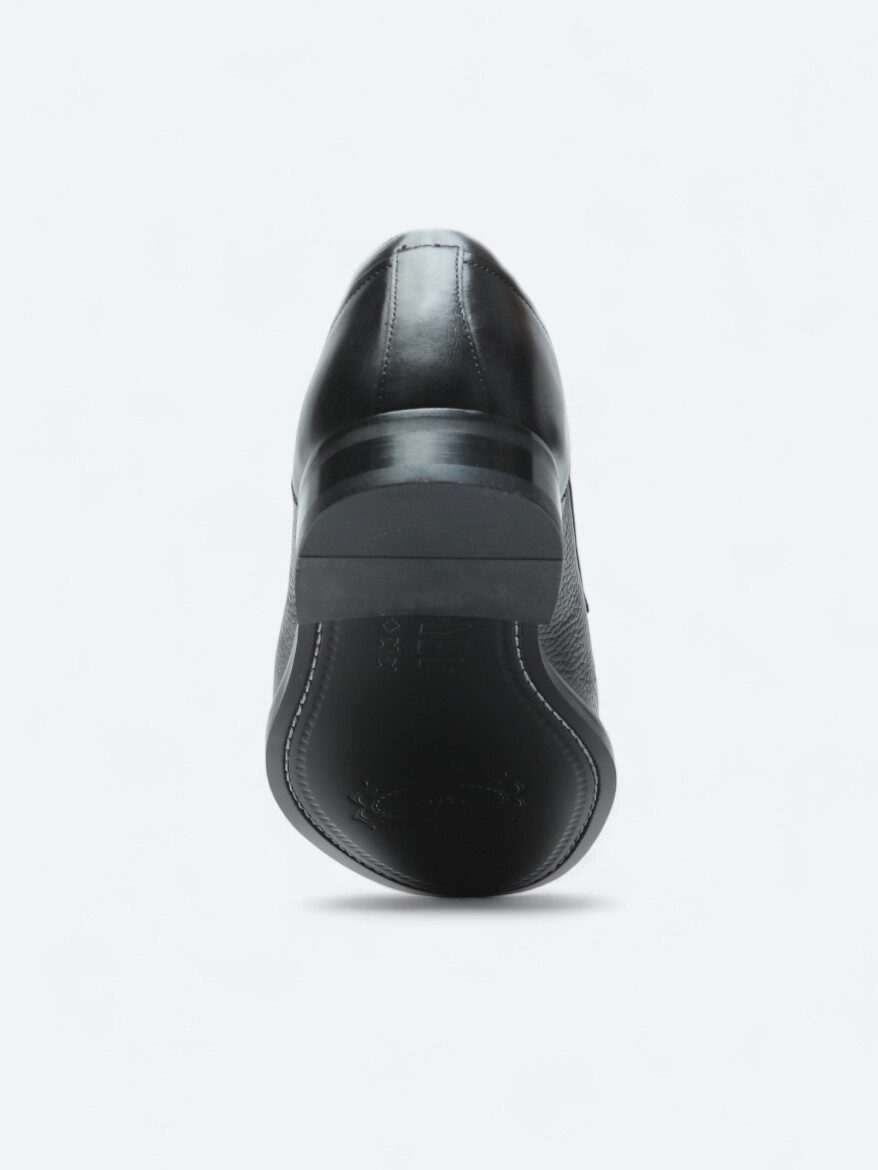 Black Leather Classical Shoes - 4