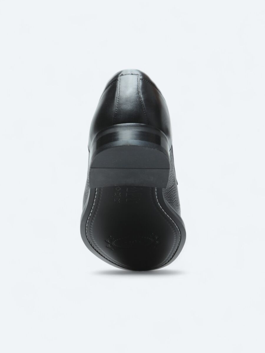 Black Leather Classical Shoes - 4