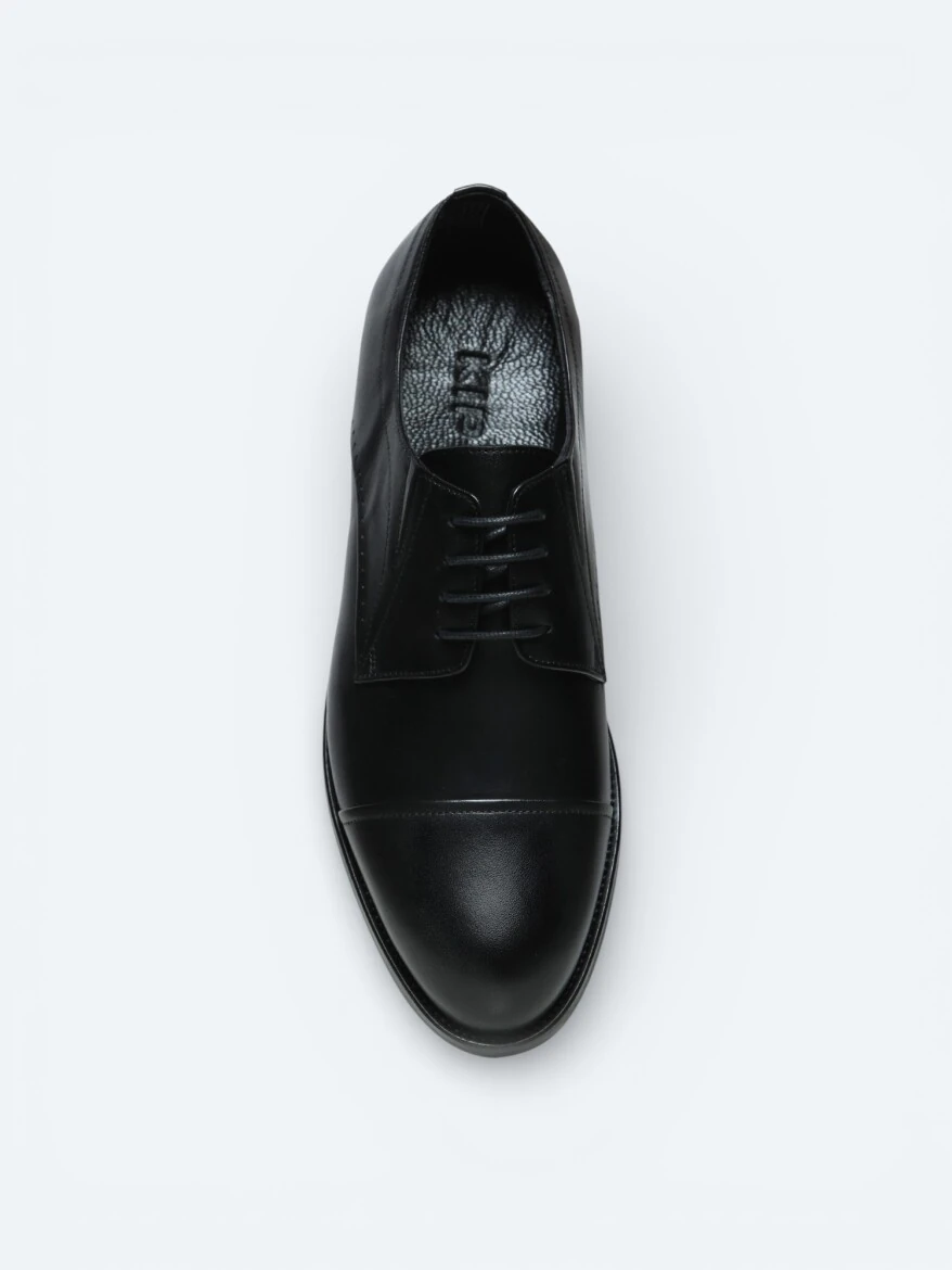 Black Leather Classical Shoes - 3