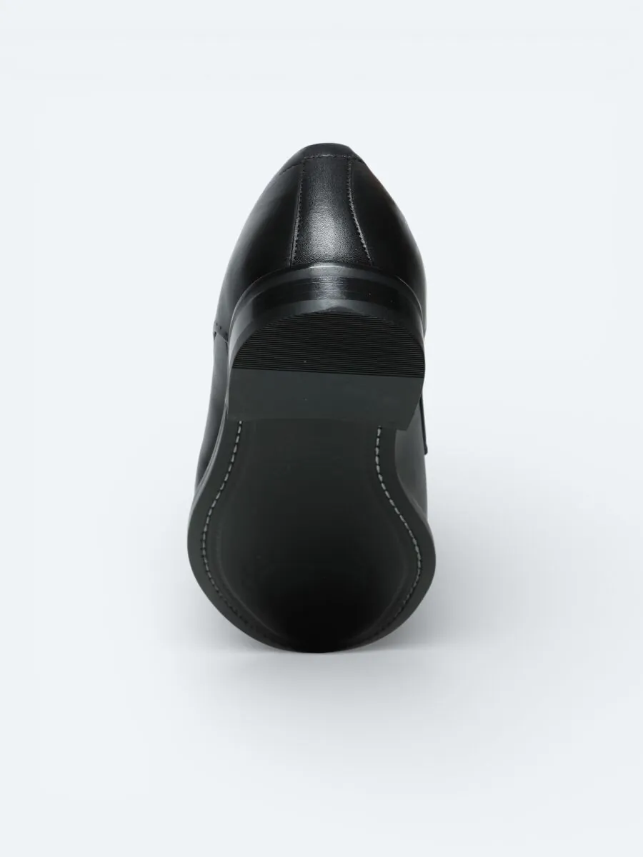 Black Leather Classical Shoes - 4