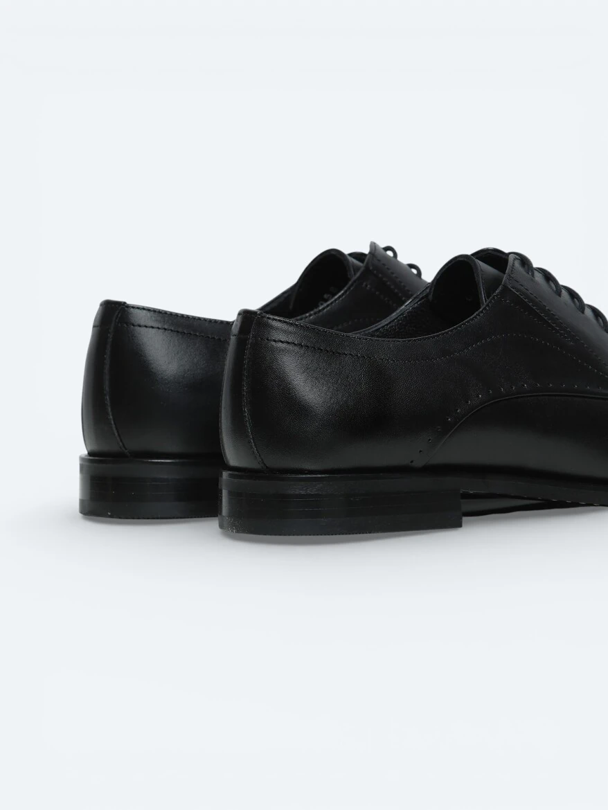 Black Leather Classical Shoes - 5