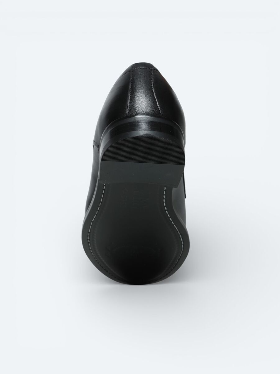 Black Leather Classical Shoes - 4