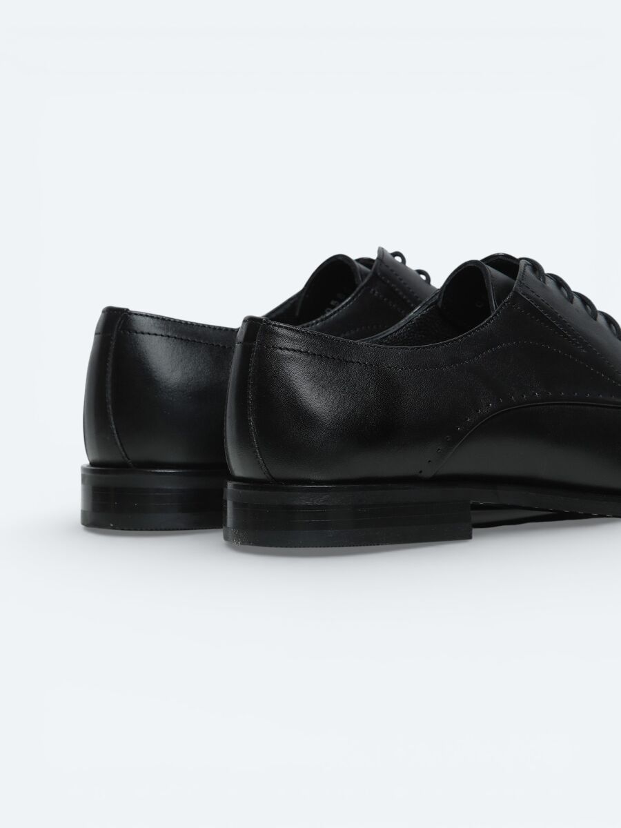 Black Leather Classical Shoes - 5