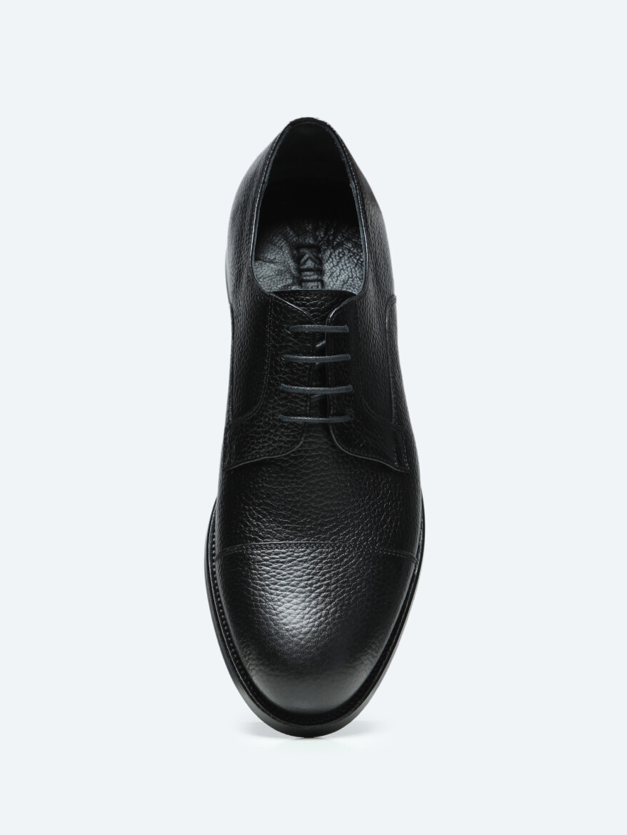 Black Leather Classical Shoes - 4