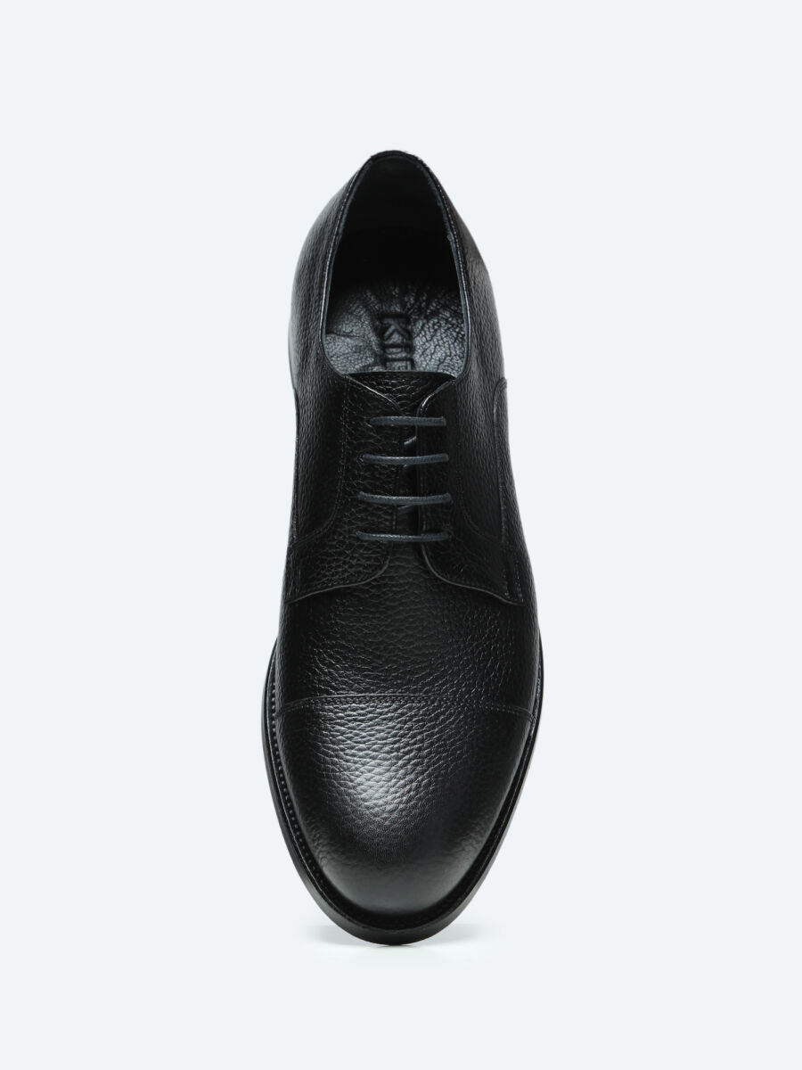 Black Leather Classical Shoes - 4