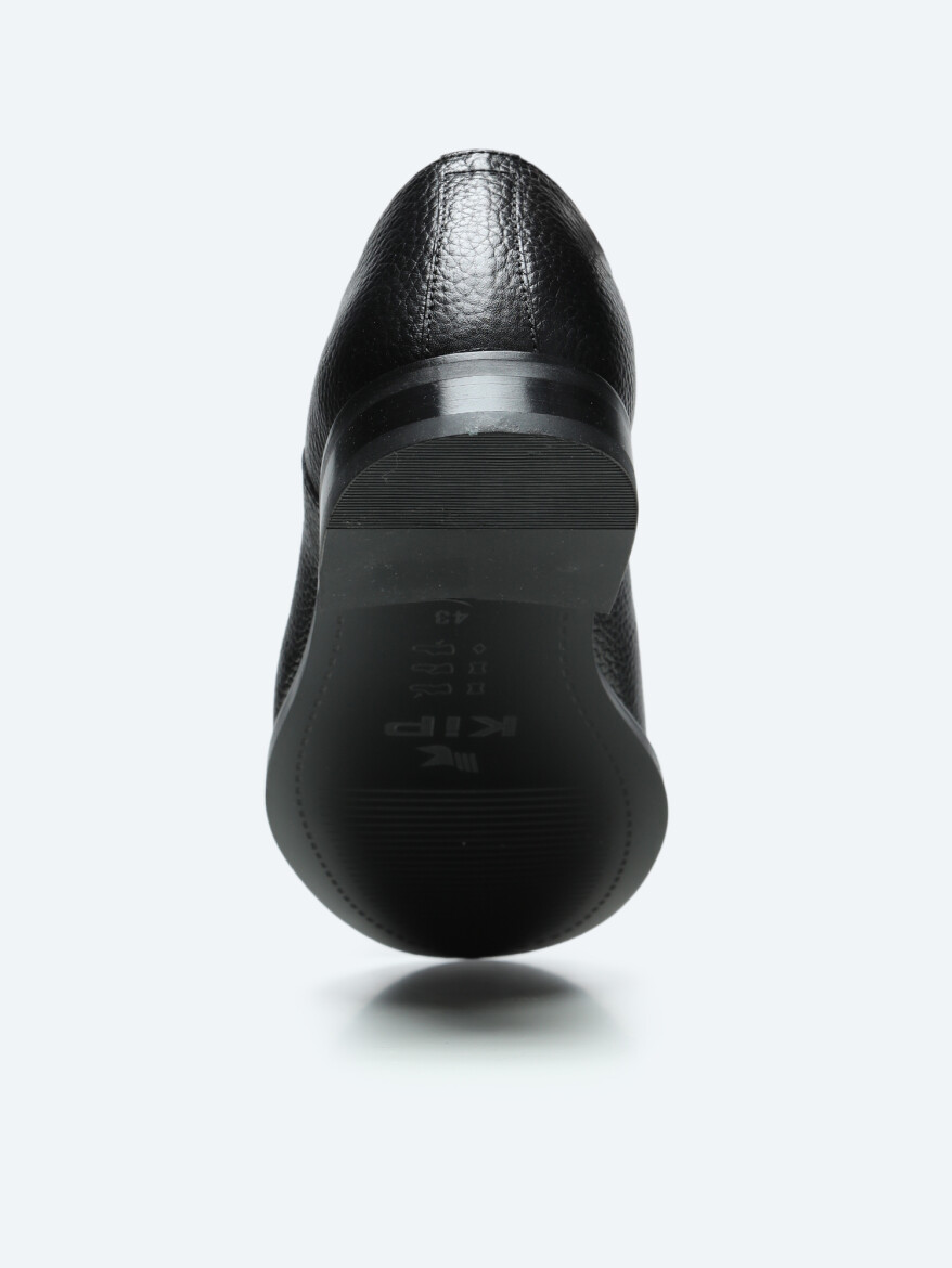 Black Leather Classical Shoes - 5