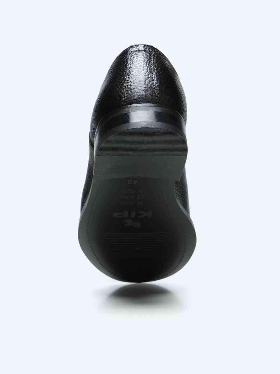 Black Leather Classical Shoes - 5