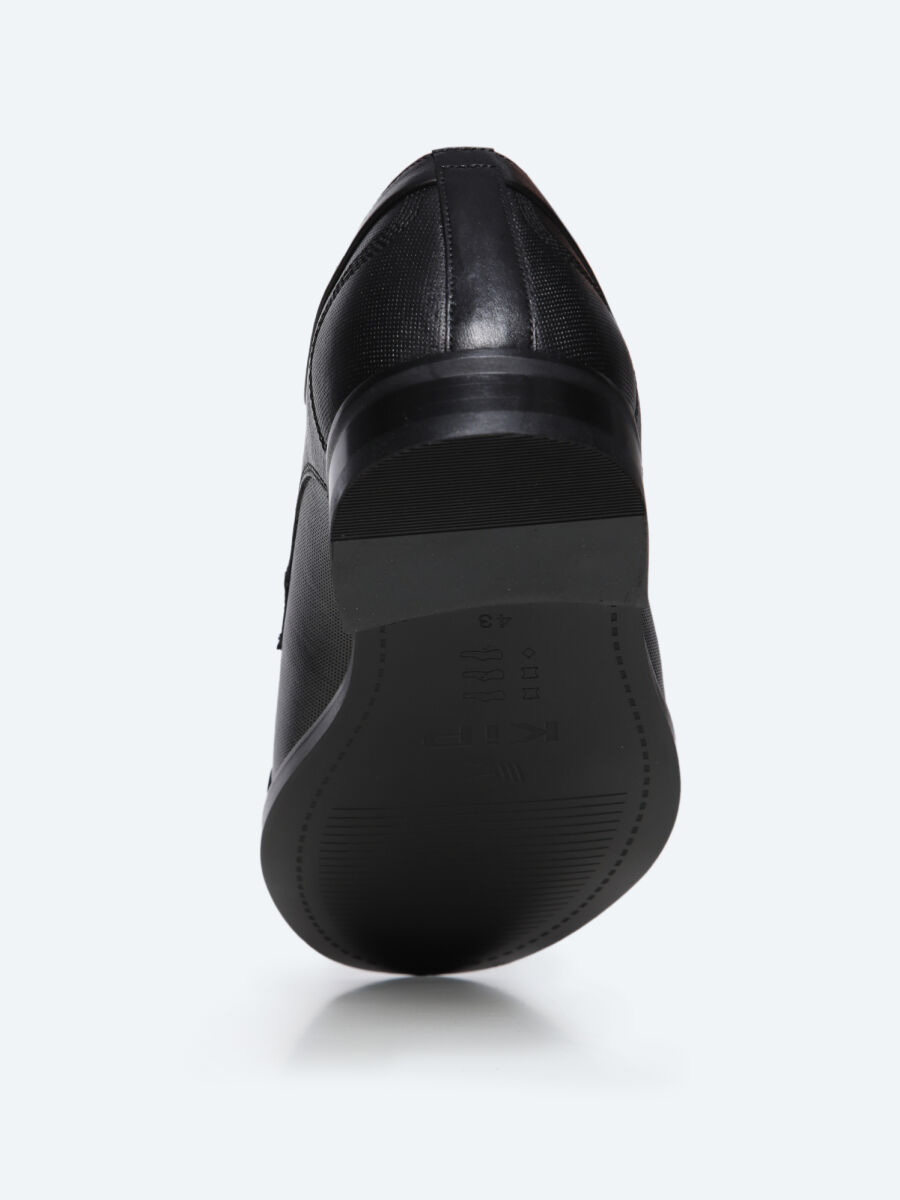 Black Leather Classical Shoes - 5