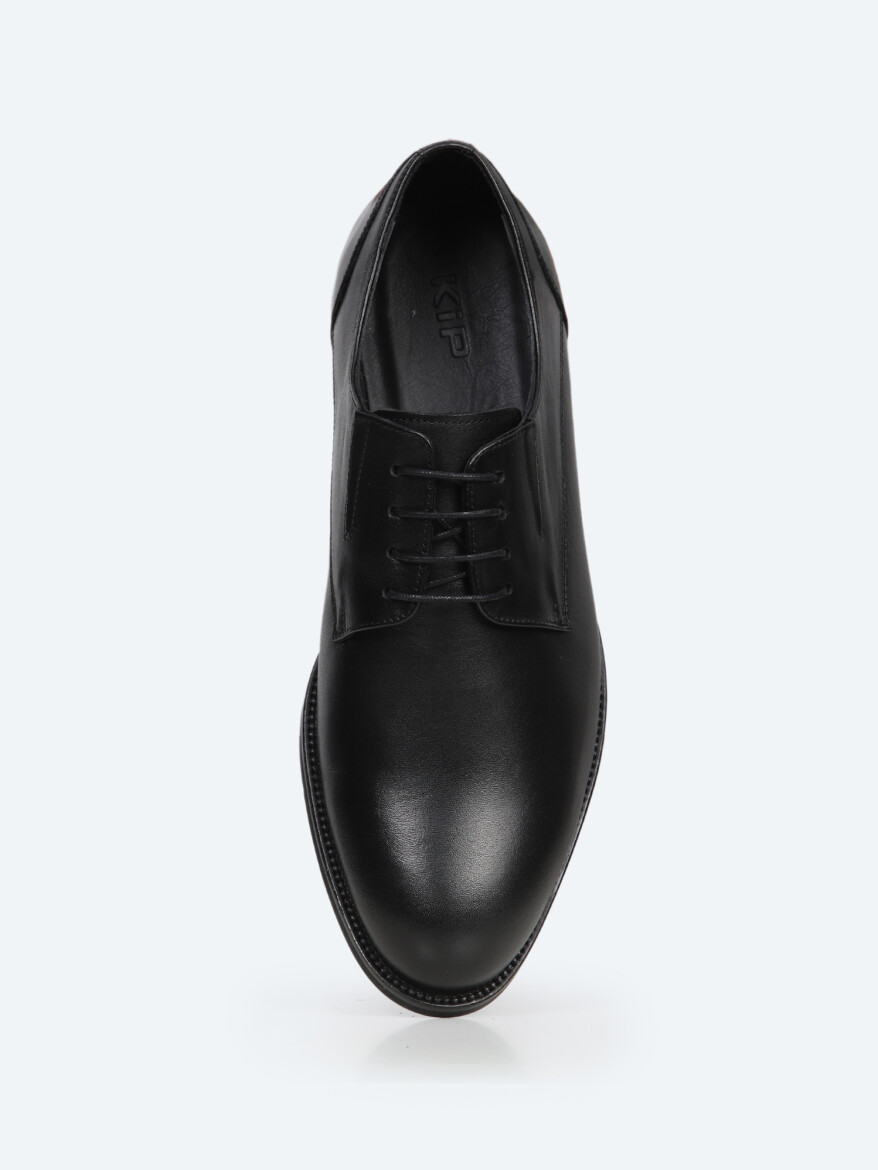 Black Leather Classical Shoes - 3