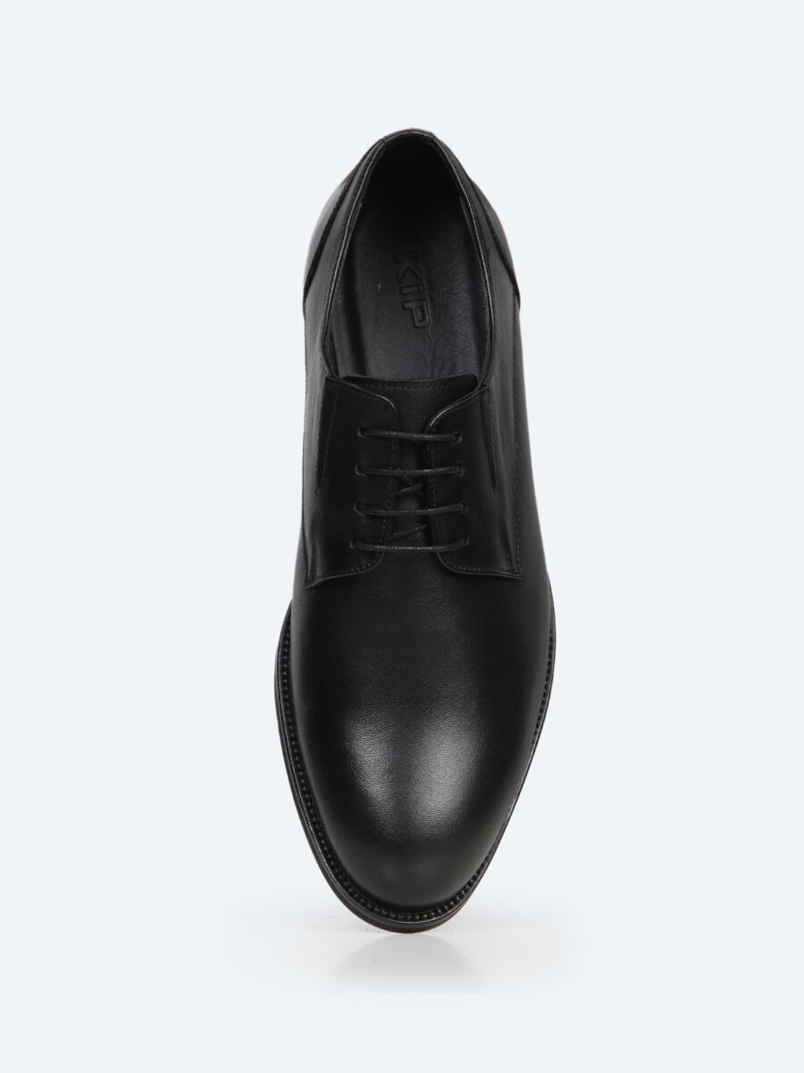 Black Leather Classical Shoes - 3