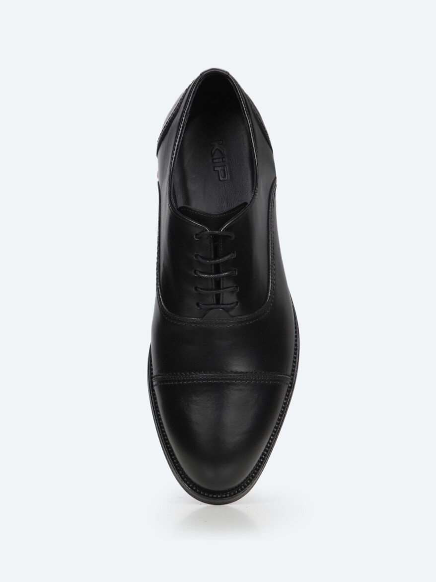 Black Leather Classical Shoes - 3