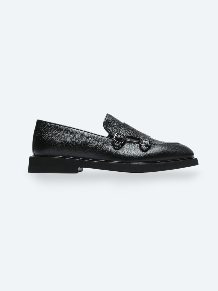 Black Leather Smart Casual Loafer 