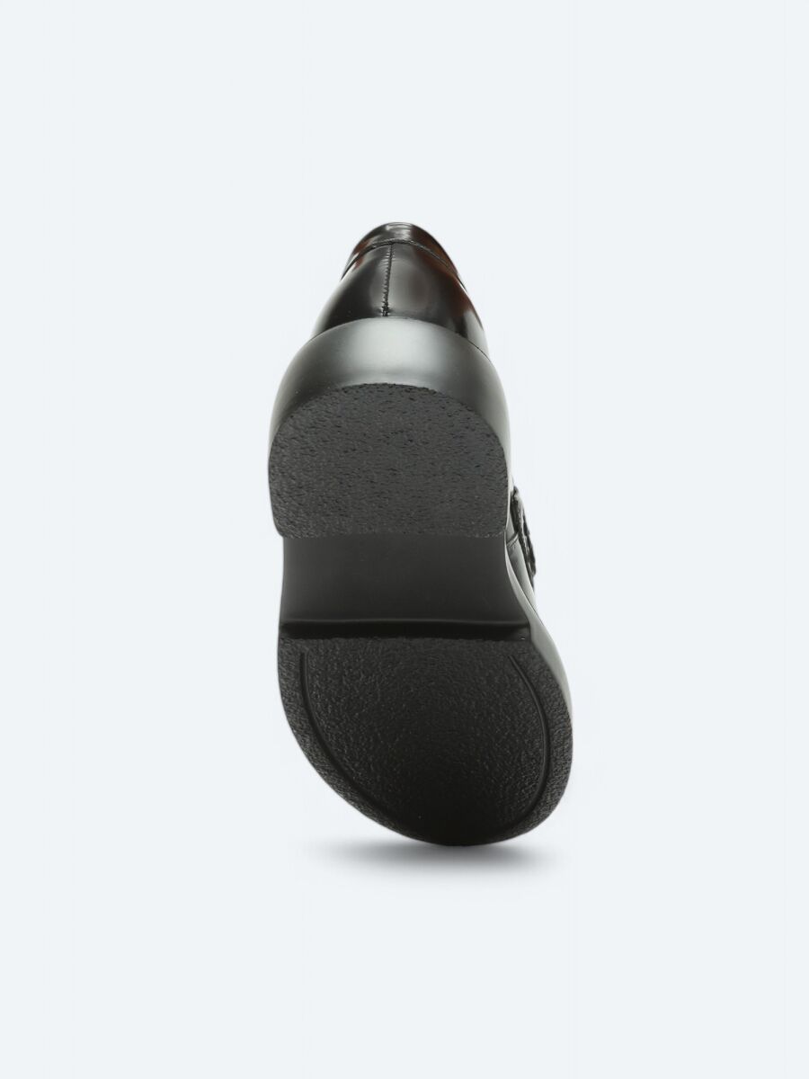 Black Leather Smart Casual Loafer - 4