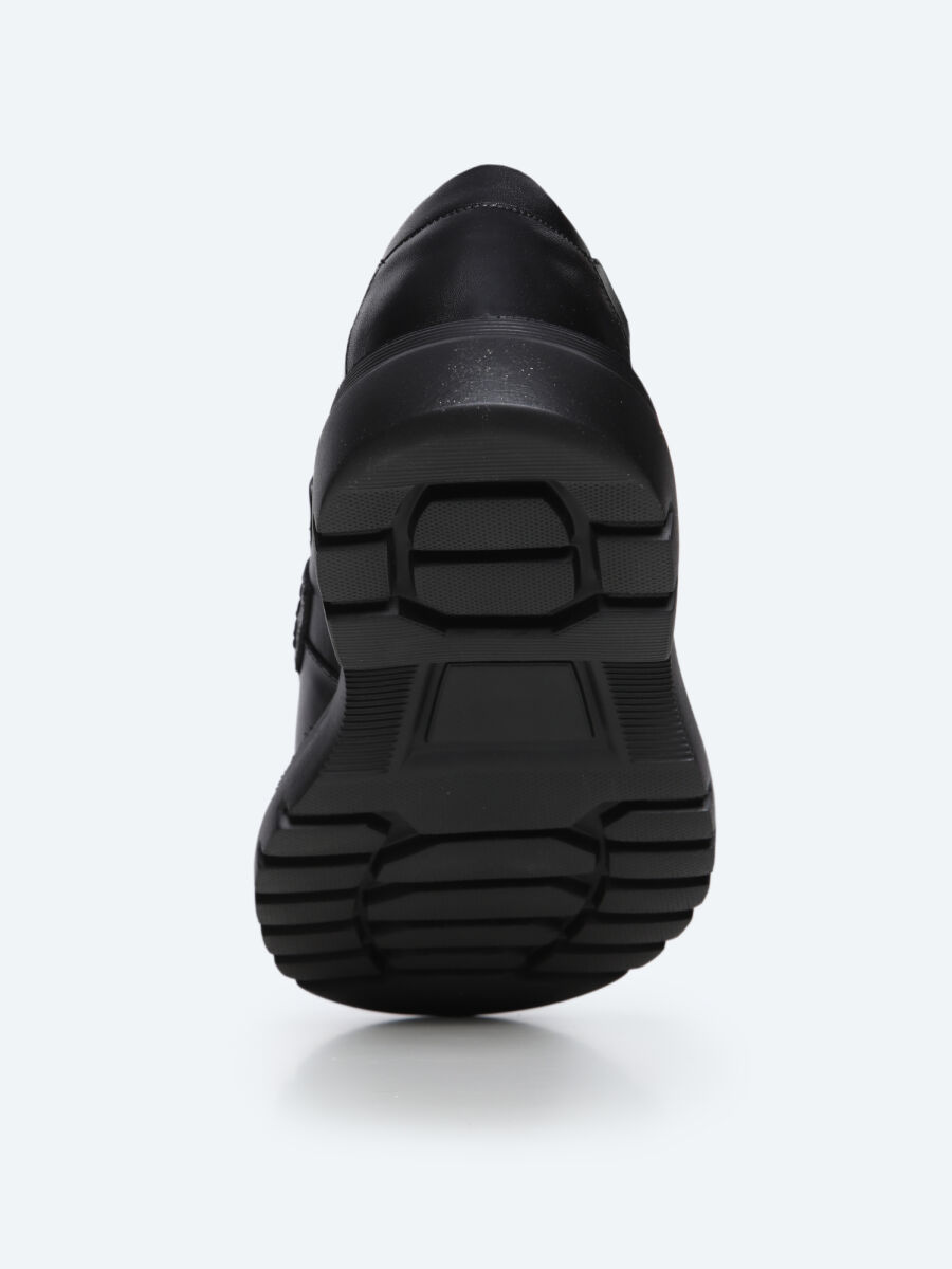 Black Leather Smart Casual Loafer - 5