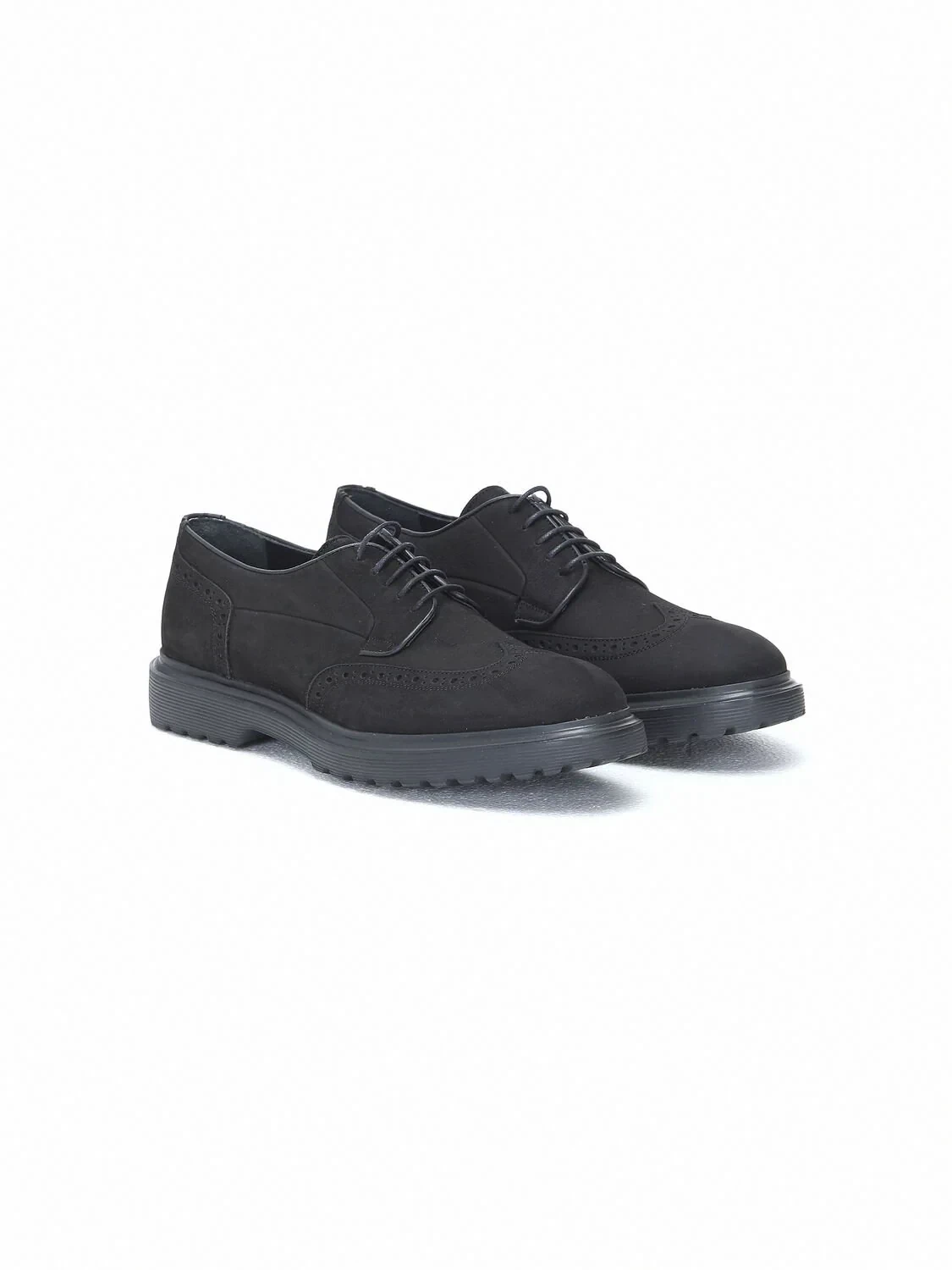 Black Leather Smart Casual Shoes - 2