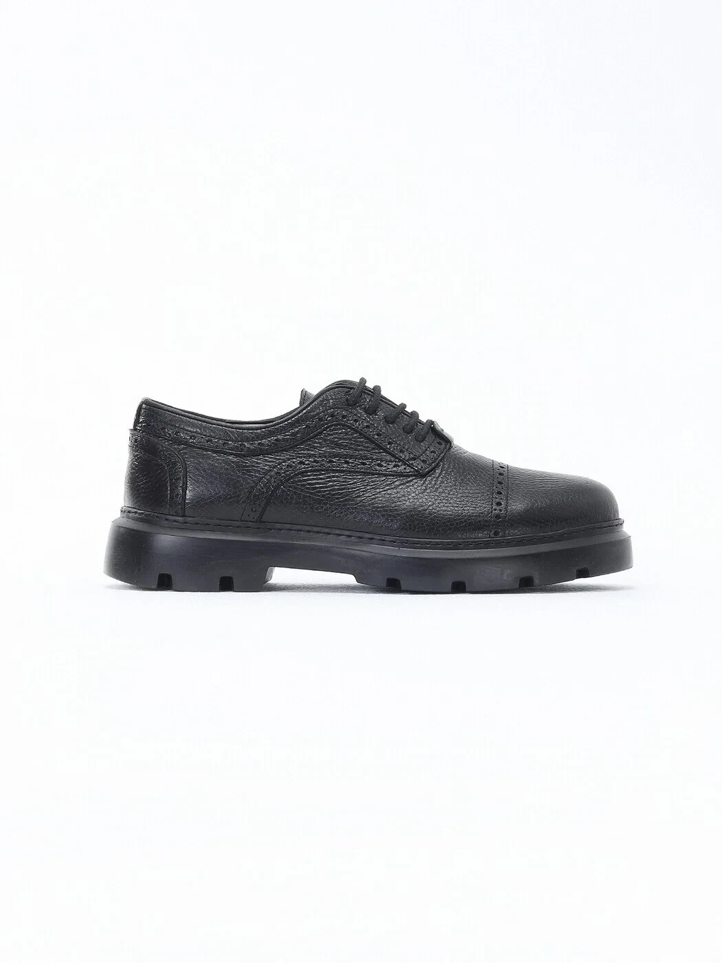 Black Leather Smart Casual Shoes - 1