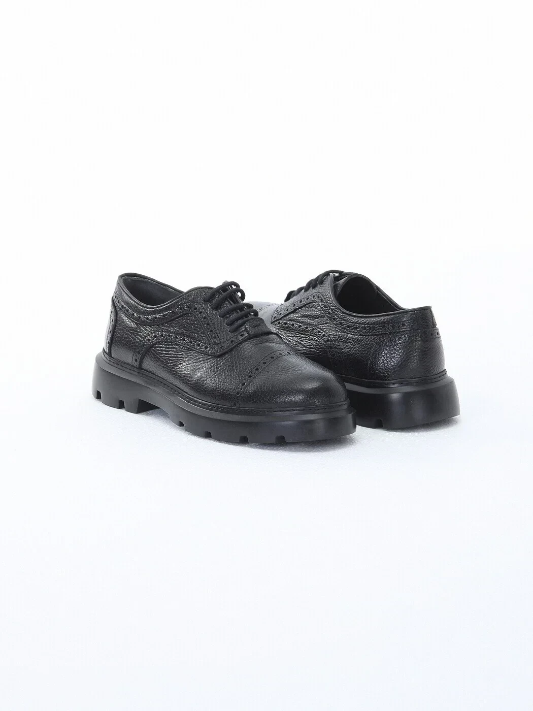 Black Leather Smart Casual Shoes - 3
