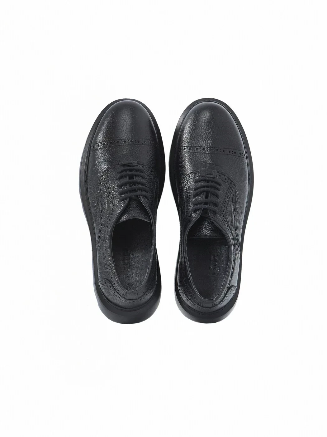 Black Leather Smart Casual Shoes - 5