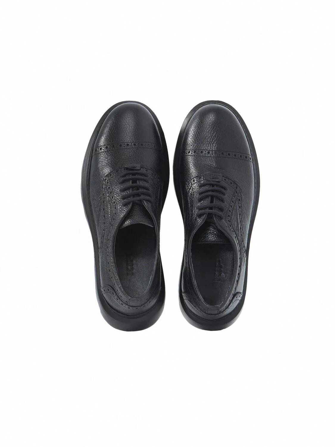 Black Leather Smart Casual Shoes - 5