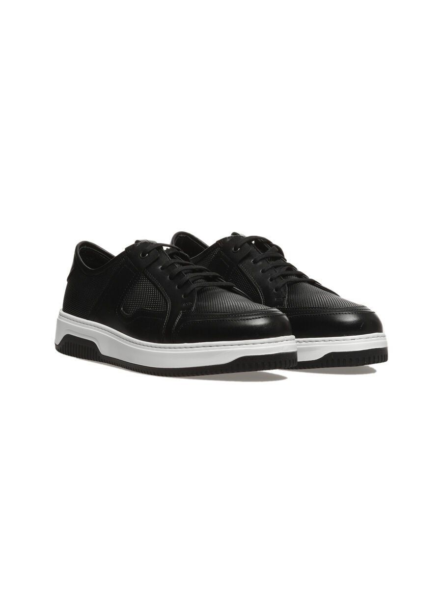 Black Leather Sneaker - 2