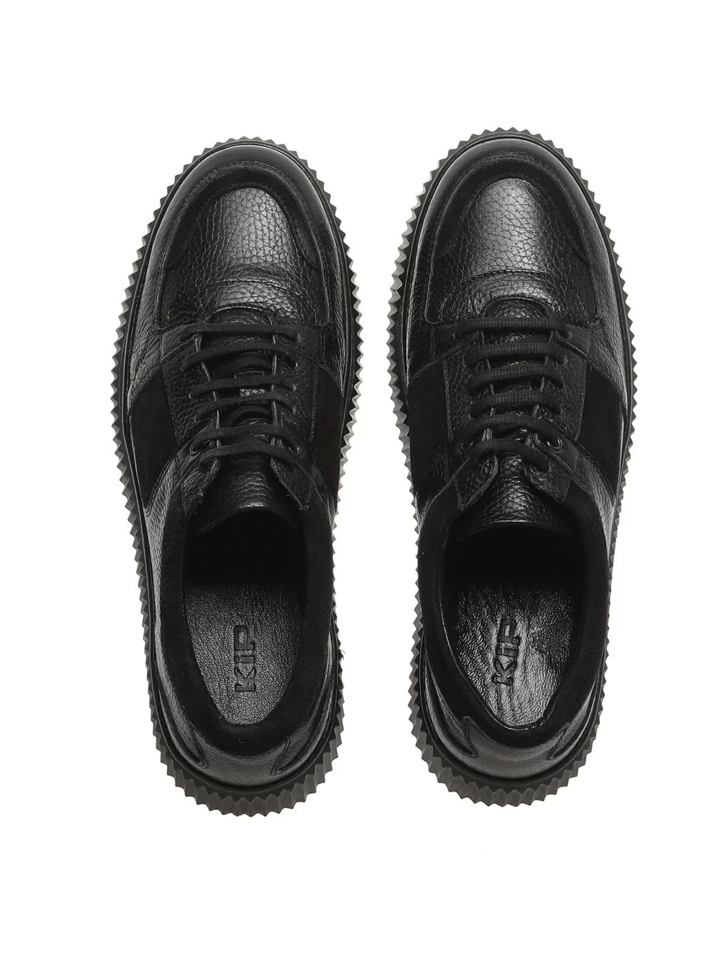 Black Leather Sneaker - 5