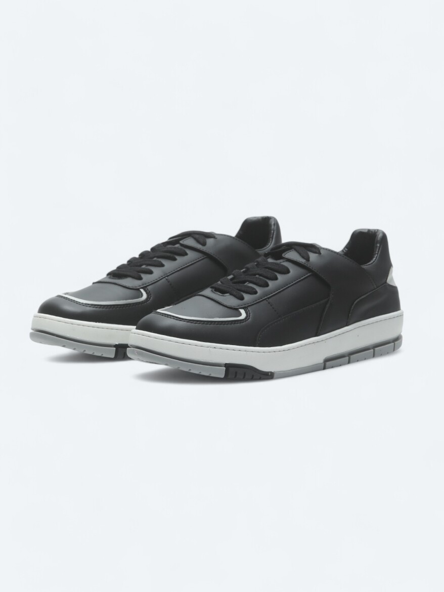 Black Leather Sneaker - KİP
