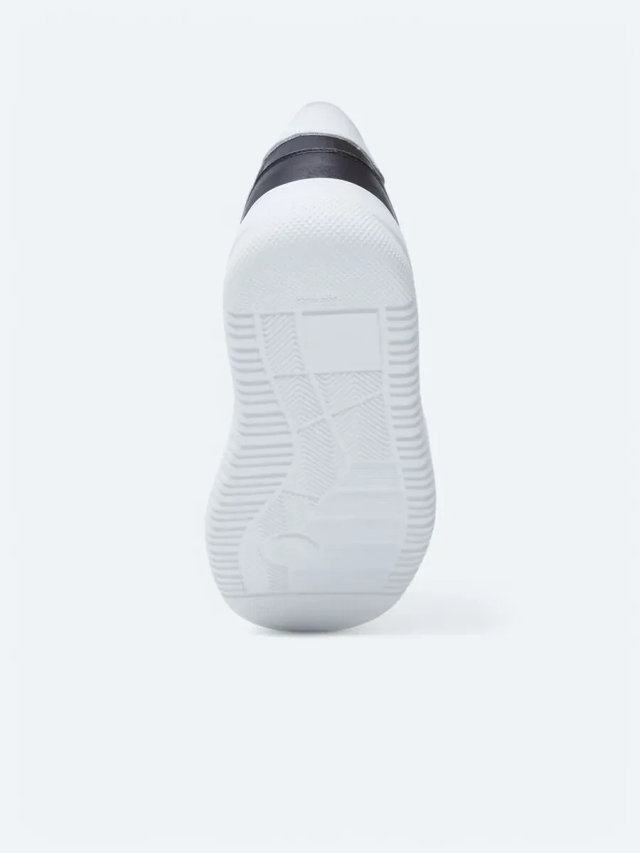 Black Leather Sport Sneaker - 4