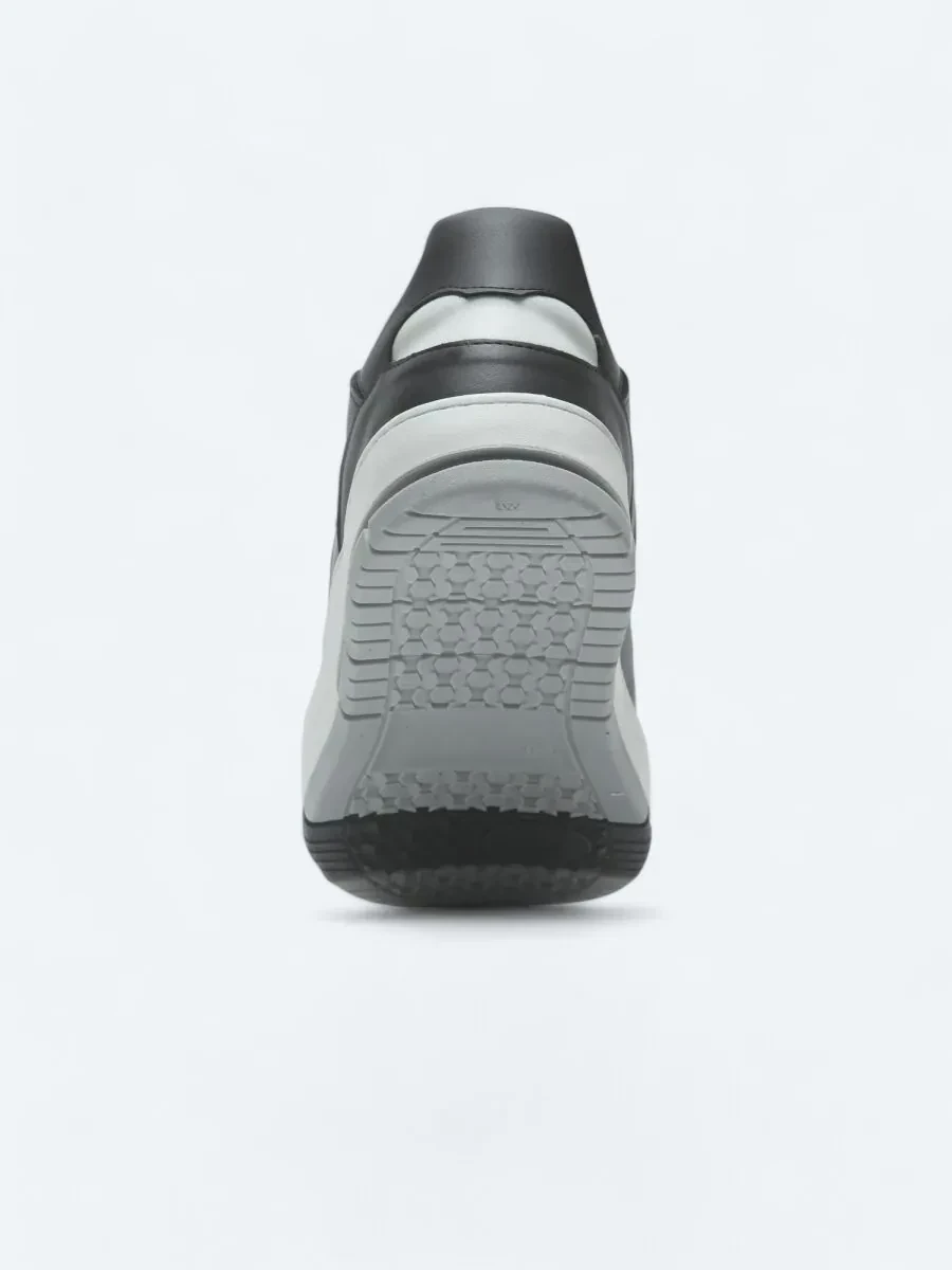 Black Leather Sport Sneaker - 4