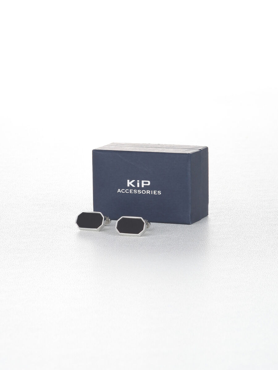 Black Metal Cuff Link - 1