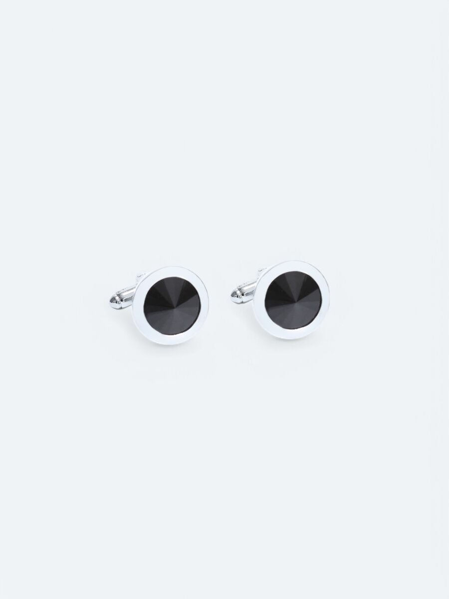 Black Metal Cuff Link - 1