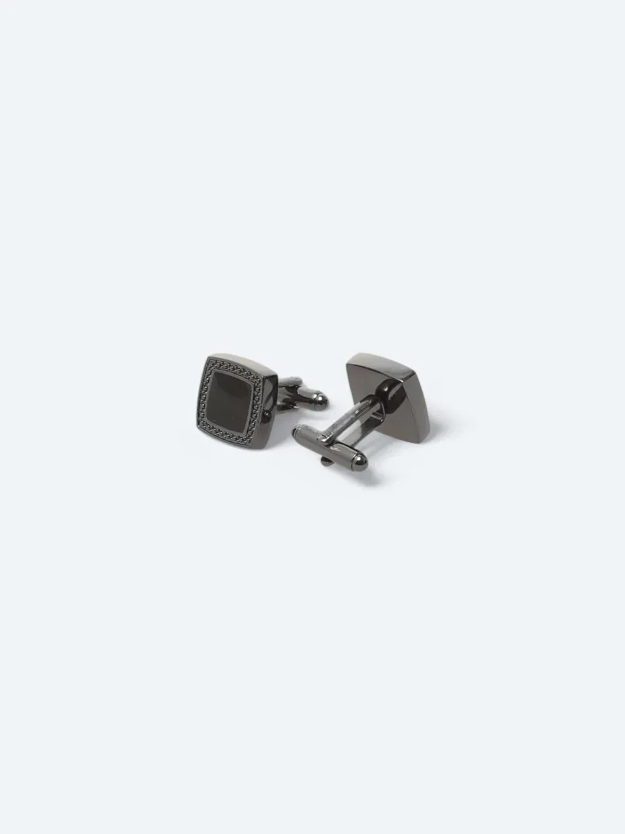 Black Metal Cuff Link - 2