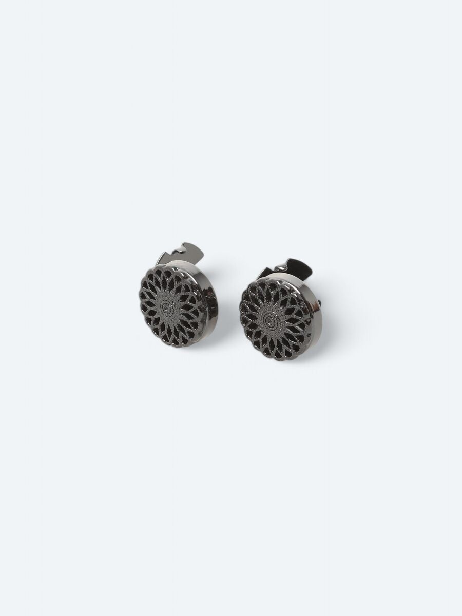 Black Metal Cuff Link - 1