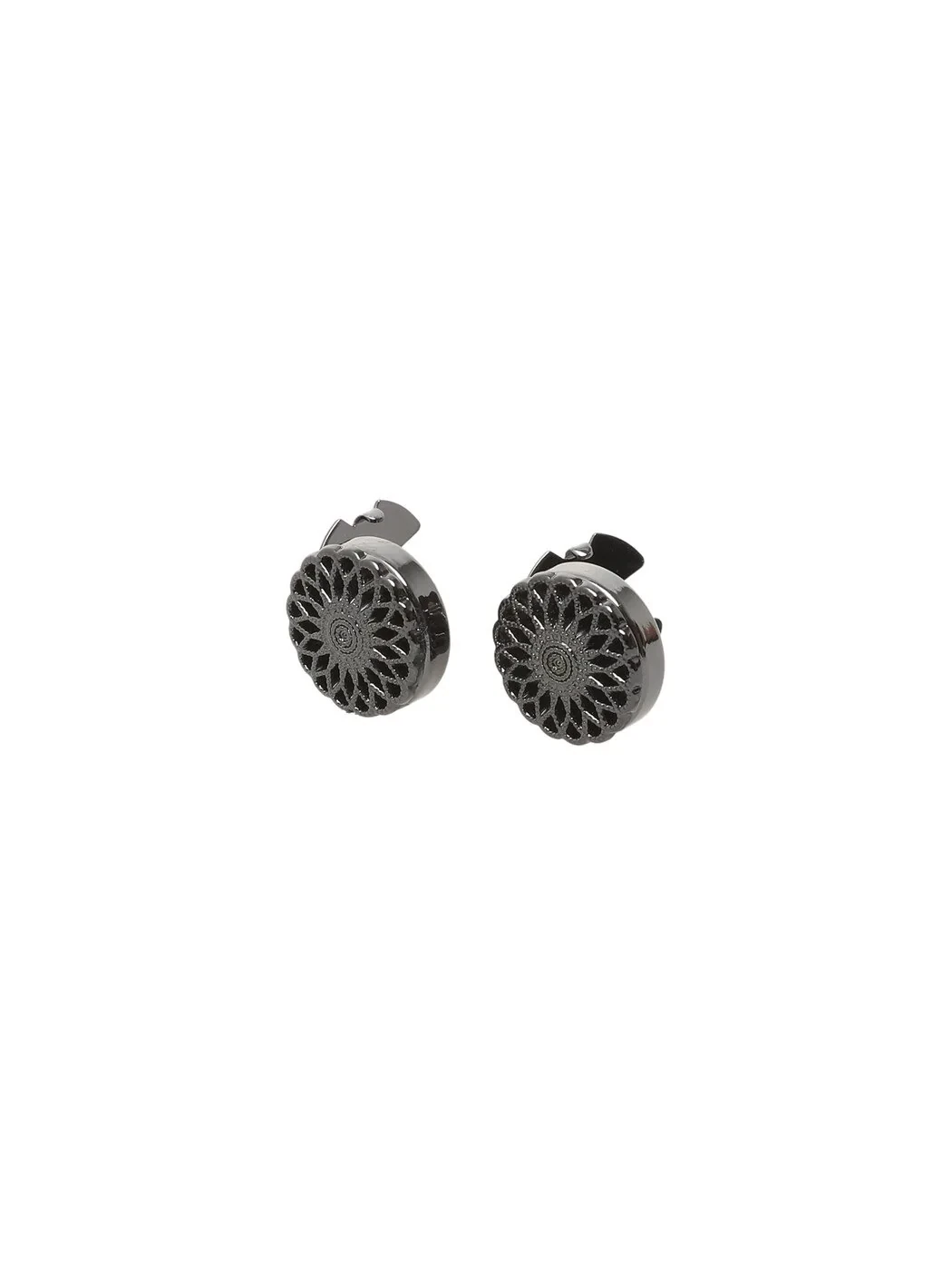 Black Metal Cuff Link - 1