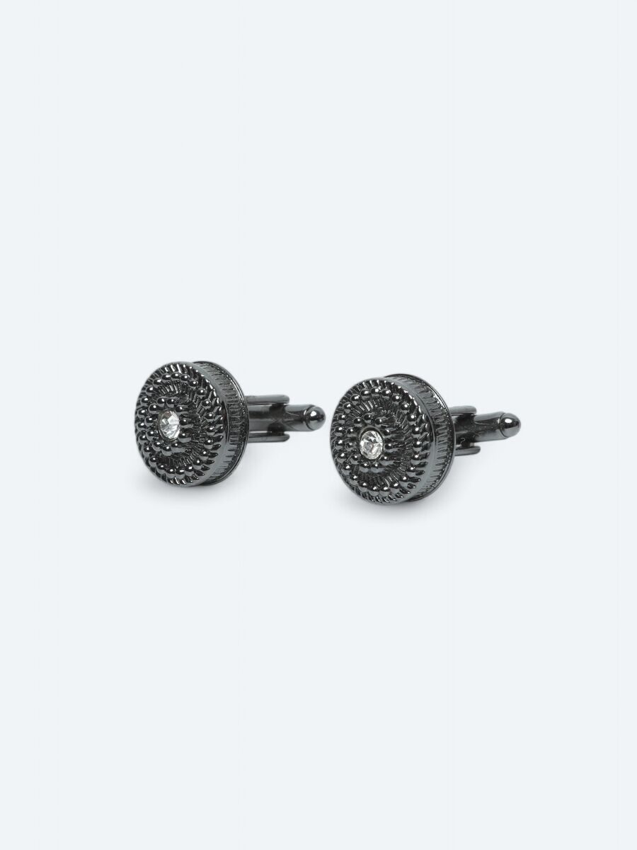 Black Metal Cuff Link - 1