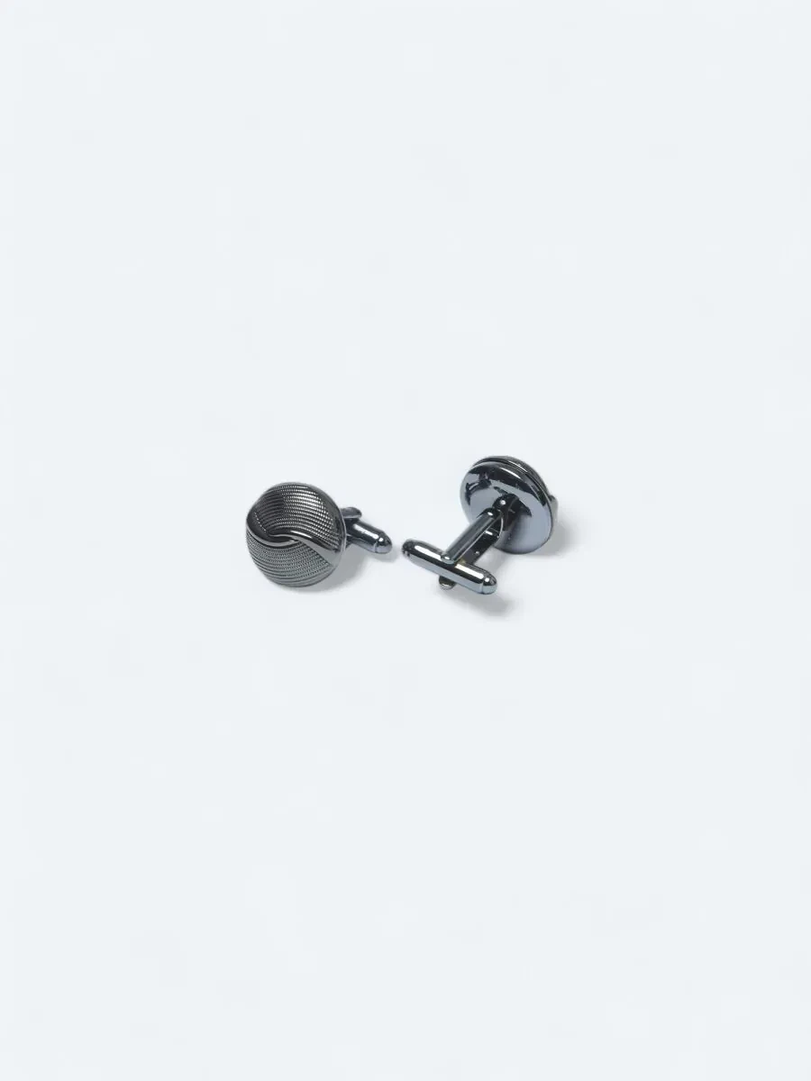 Black Metal Cuff Link - 2